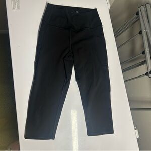 Black Cropped Leggings, Size Small